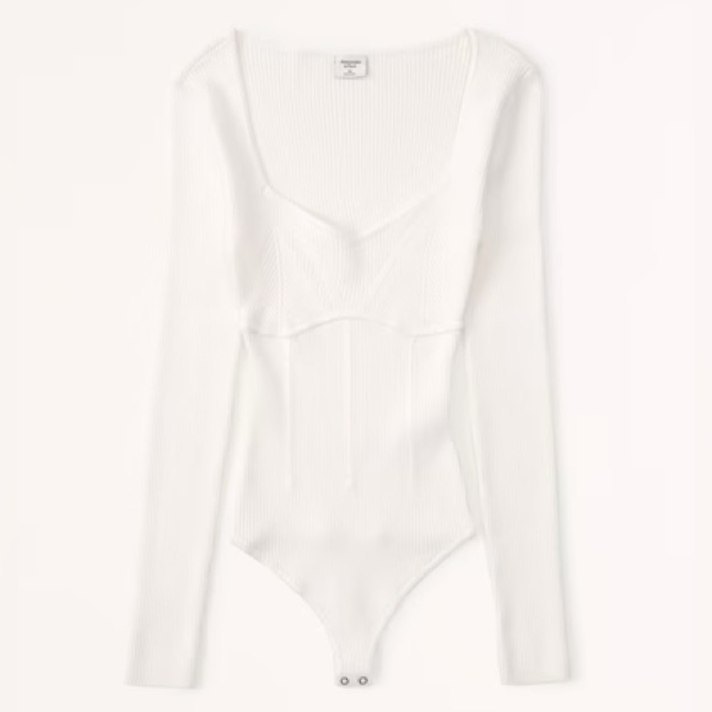 Abercrombie- Corset Sweetheart Sweater Bodysuit